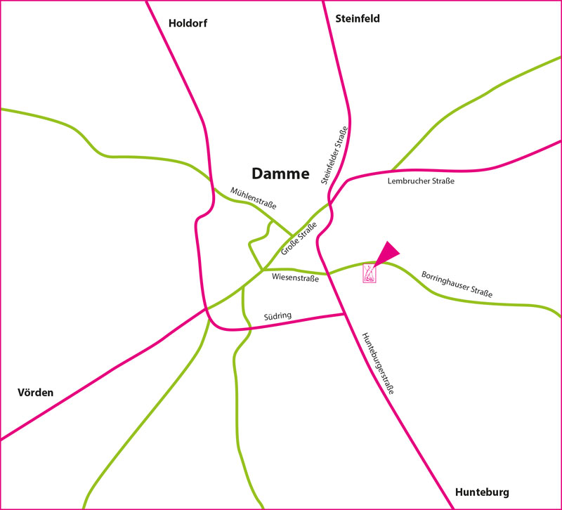 Anfahrt Tanzwerkstatt Damme